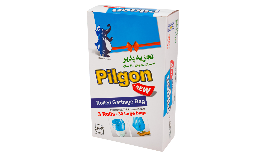 کیسه زباله ۳ رول جعبه ای آبی