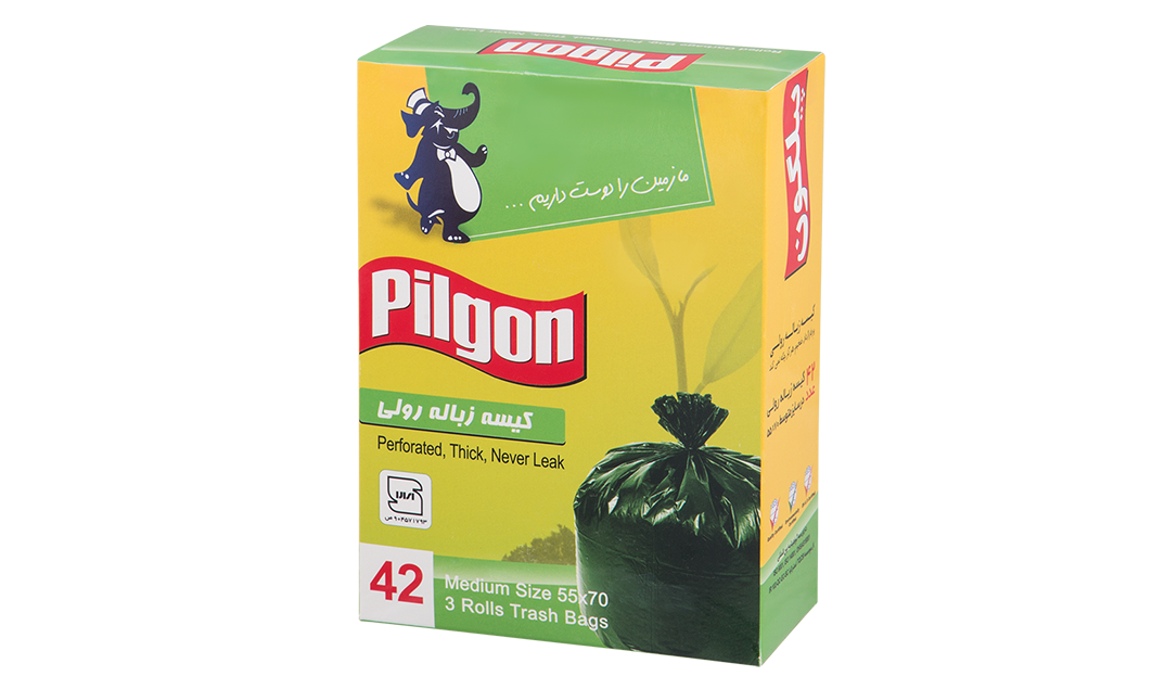 کیسه زباله ۳ رول جعبه ای ویژه سبز- پیلگون