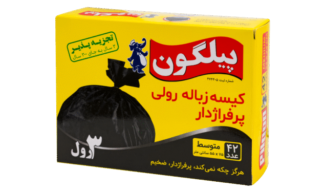کیسه زباله ۳ رول جعبه ای مشکی