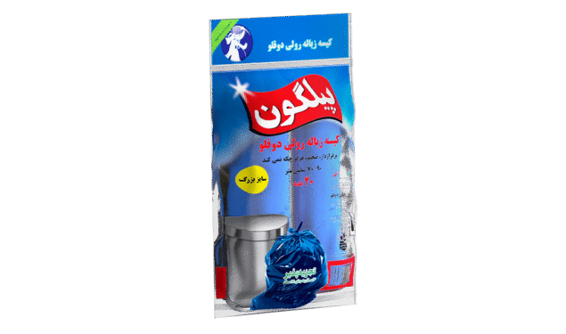 کیسه زباله رولی دوقلو آبی- پیلگون