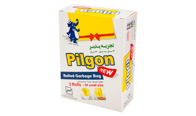 کیسه زباله ۳ رول جعبه ای زرد