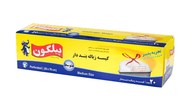 کیسه زباله تک رول بنددار متوسط