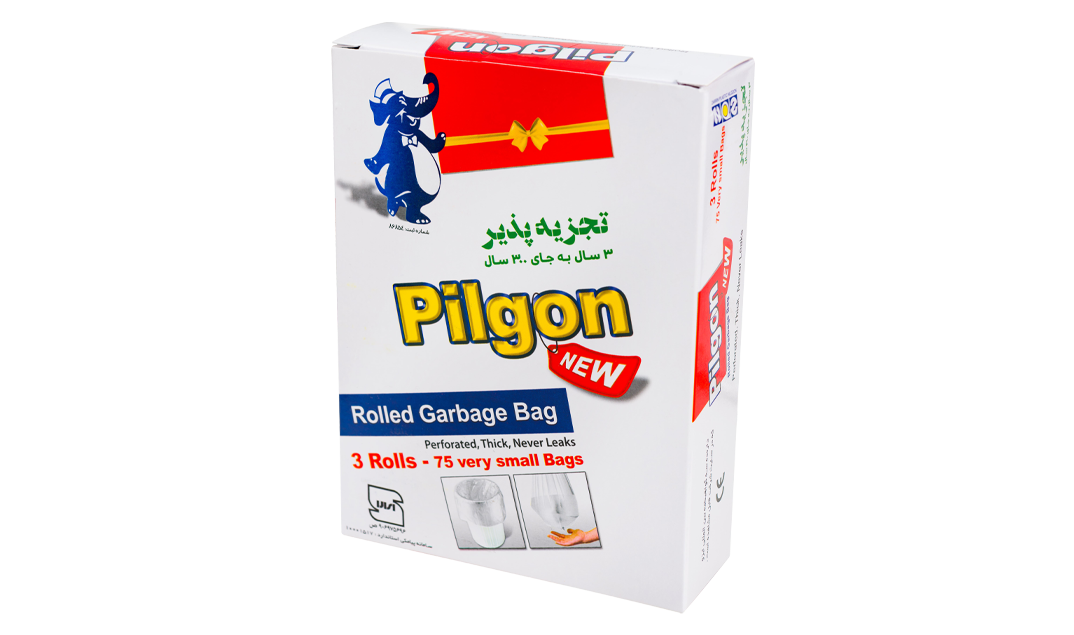 کیسه زباله ۳ رول جعبه ای شیری