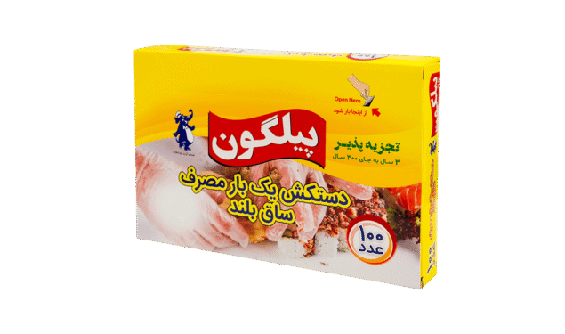 دستکش یکبار ۱۰۰ برگ ساقه بلند