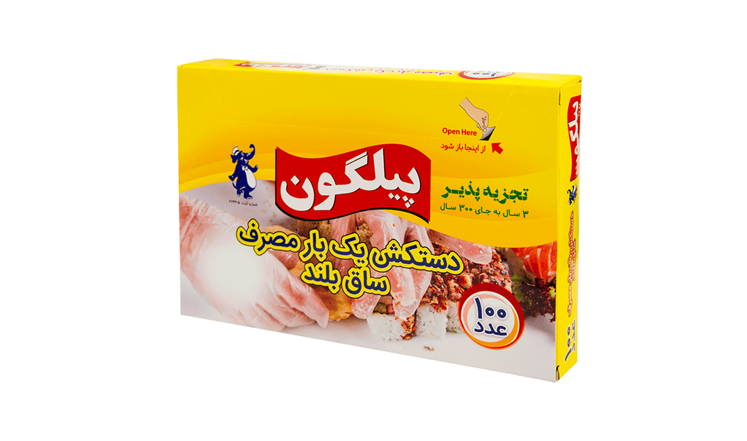 دستکش یکبار ۱۰۰ برگ ساقه بلند